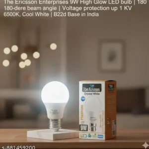 9 w crystal white b22 led bulb [pack of 01]
